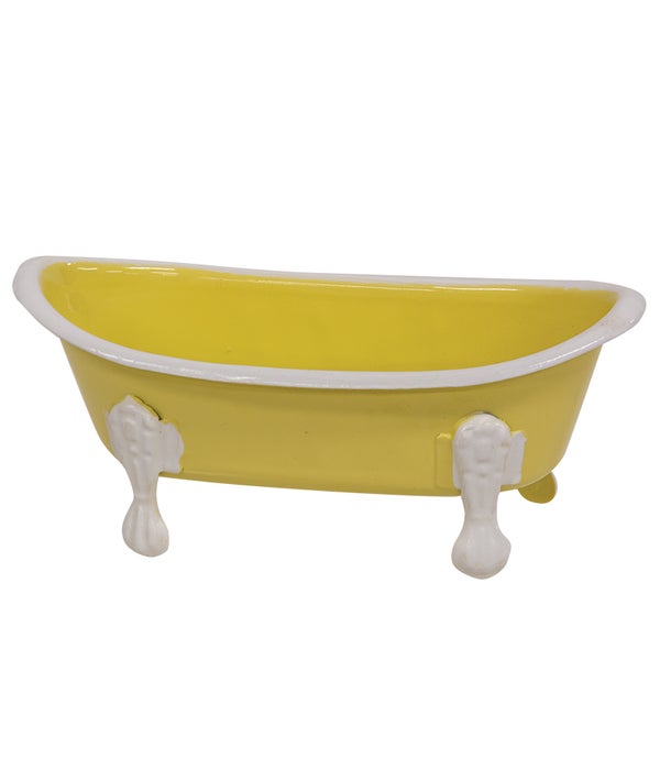 Yellow Iron Bathtub Soap Dish -