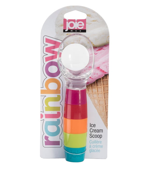 Rainbow Plastic Ice Cream Scoop (Card)