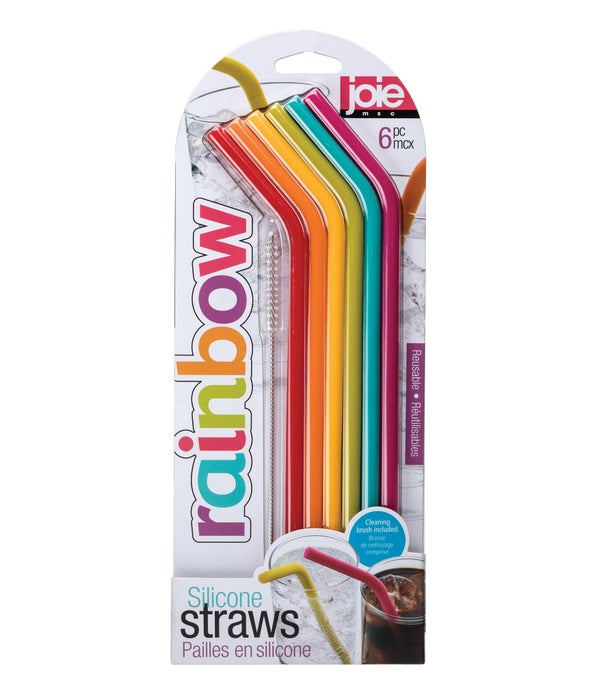 Silicone Straws (6 pc Card) - EA