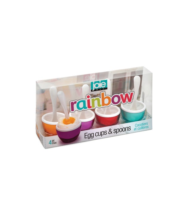 Rainbow Egg Cups & Spoons