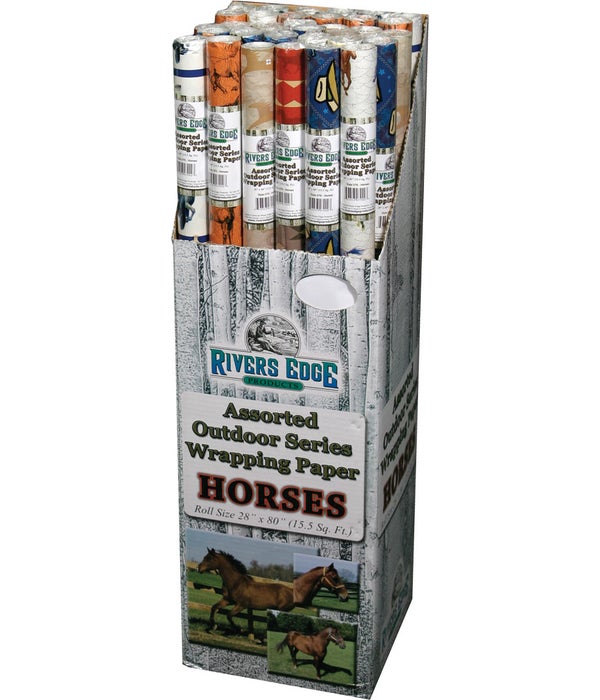 Gift Wrap - Horse Assortment (Minimum 36 per Display)