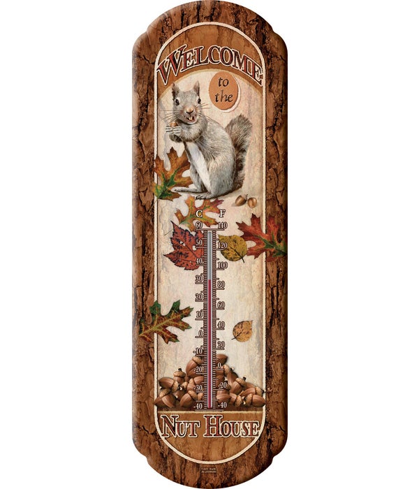 Tin Thermometer - Welcome Nut House