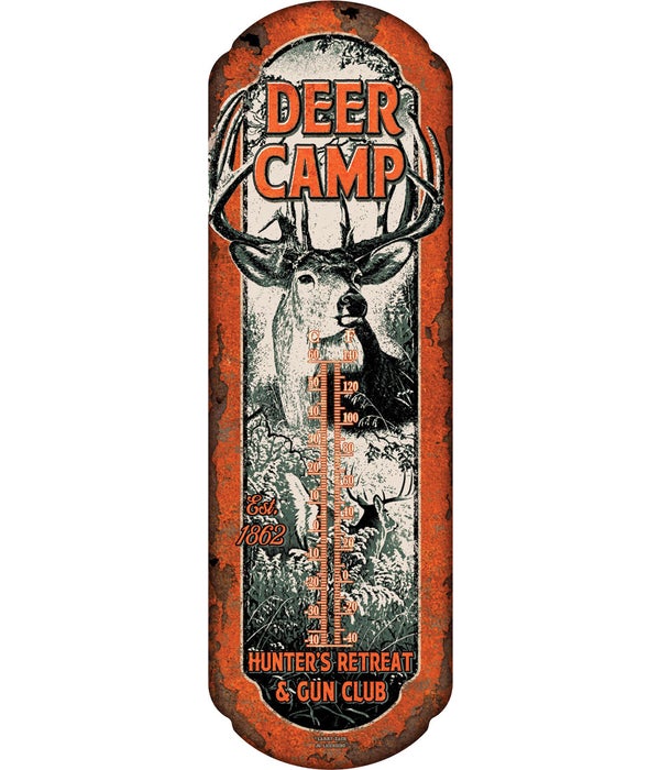 Tin Thermometer - Deer Camp
