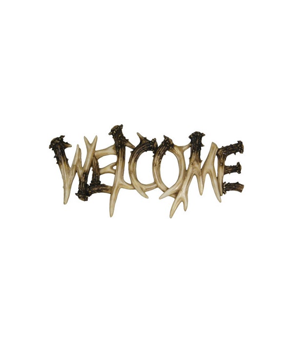 Welcome Plaque - Deer Antler
