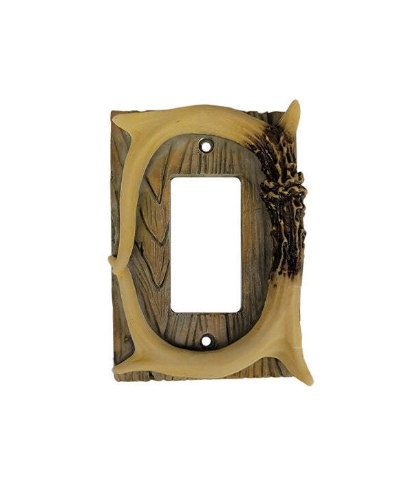 Electrical Cover Plate Decorator Style Single - Antler