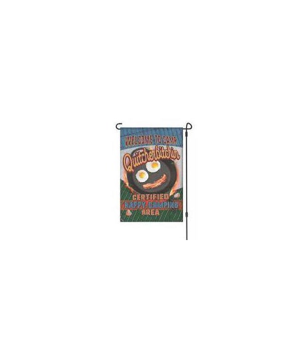 Lawn Flag 14in x 22in with Pole - Camp Quitcher