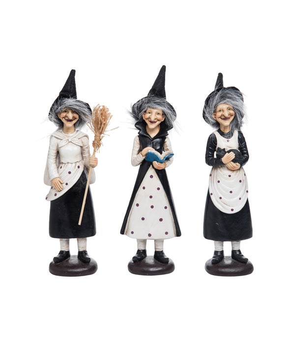 Res Fuzzy Hair Witch Fig 3 Asst -