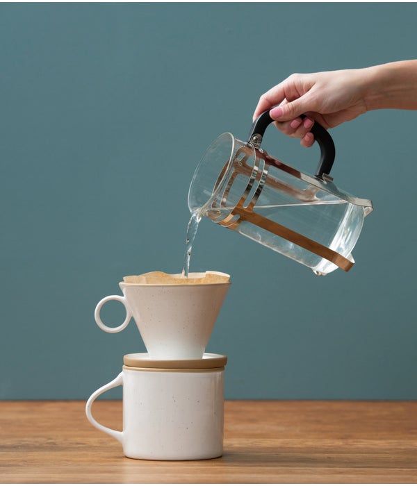 Stoneware Pour Over Coffee Drip Mug S/2 -