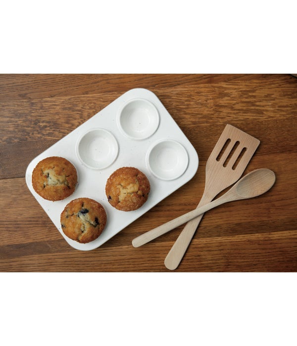 Stoneware 6 Cup Muffin Pan -