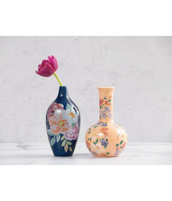 Lg Dol Floral Boutique Vase S/2 -
