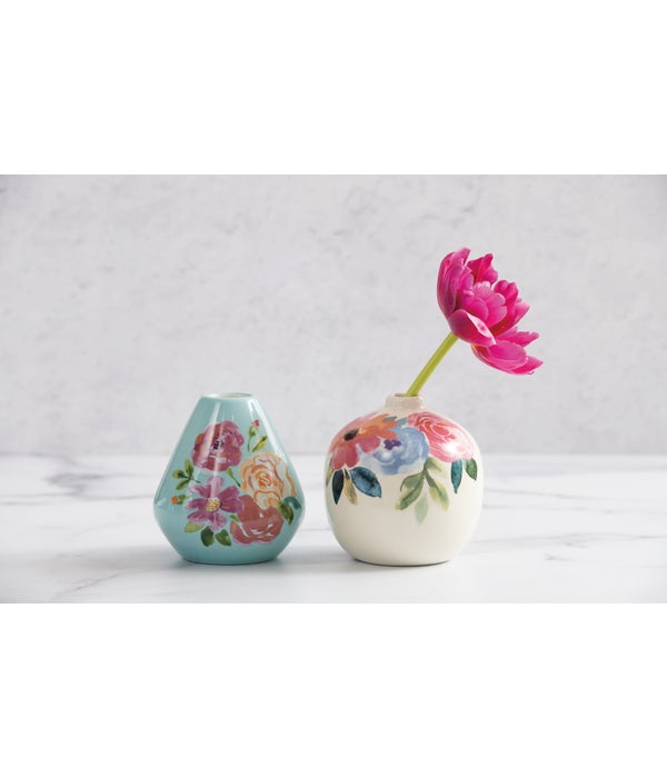 Sm Dol Floral Boutique Vase S/2 -