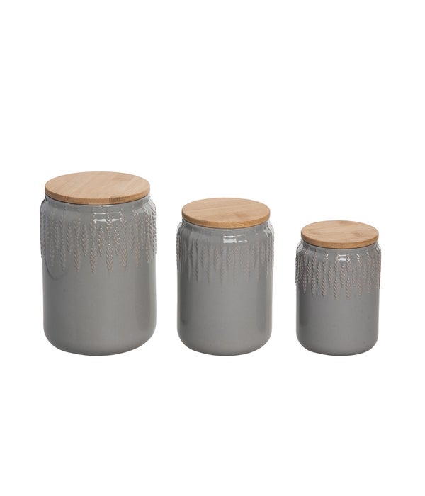 Stoneware Common Ground Canister S/3 -