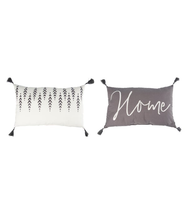 Fabric Embroidered Home Pillow 2 Asst -