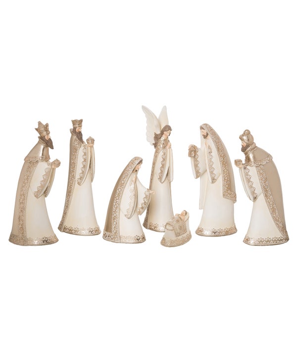 Res Lace Accent Nativity S/7