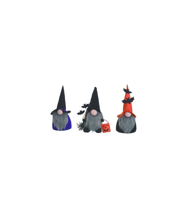Sm Fabric Witch Gnome 3 Asst -