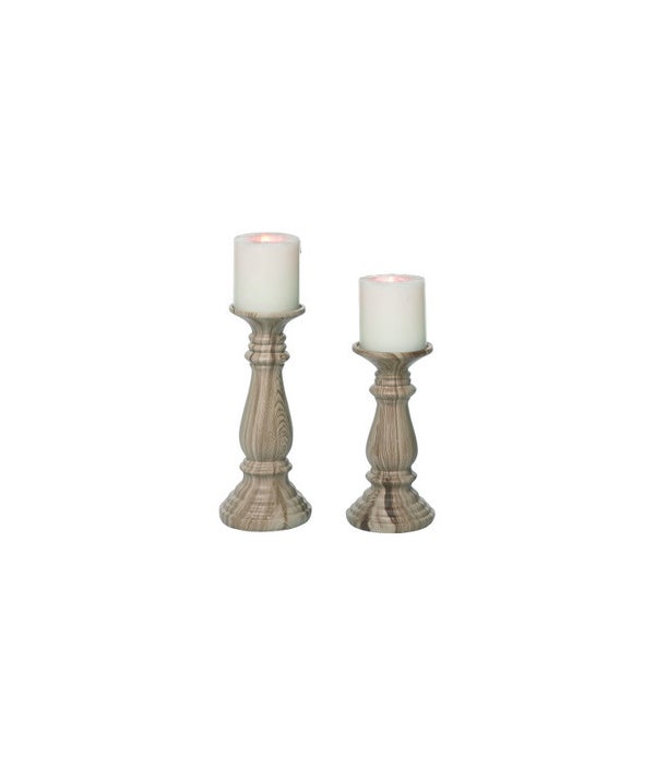 Res Pillar Candle Holders S/2
