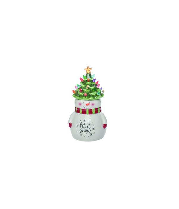 Cer Light Up Snowman Cookie Jar -
