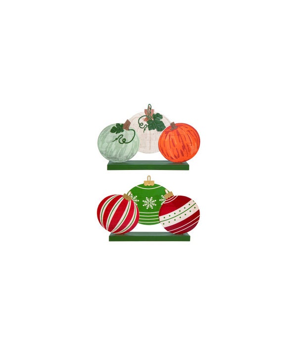 MDF Reversible Ornaments & Pumpkins Decor