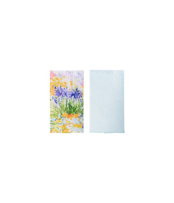 Cotton Lavender in Gold Tea Towels 2 Asst -