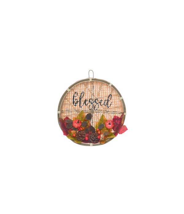 Rattan Blessed Basket Wreath -