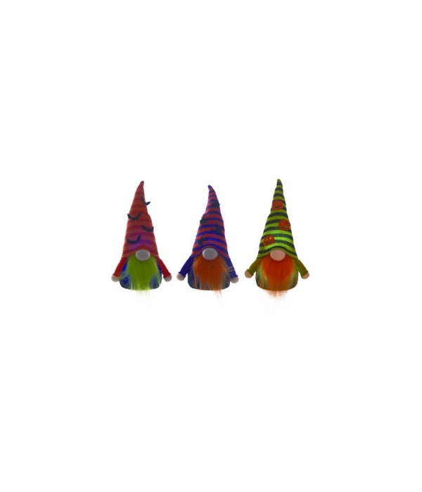 Plush Light Up Bat Hat Gnome Shelf Sitter 3 Asst -