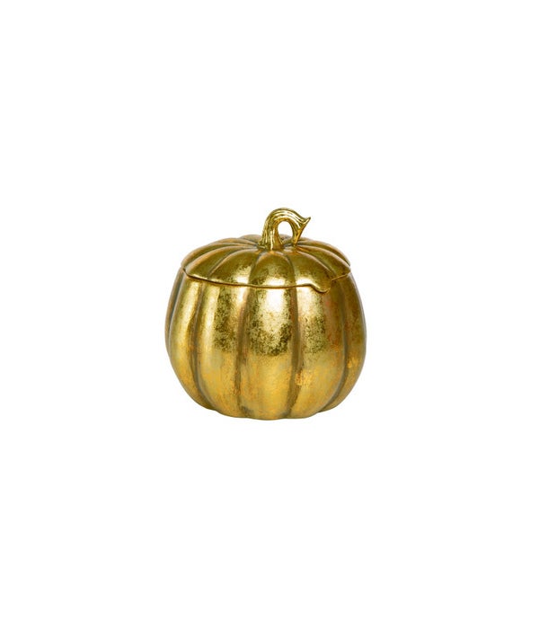 Cer Golden Pumpkin Container -