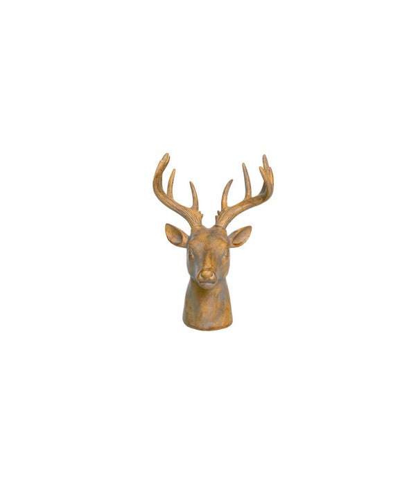 Res Wooden Reindeer Head Table Decor -