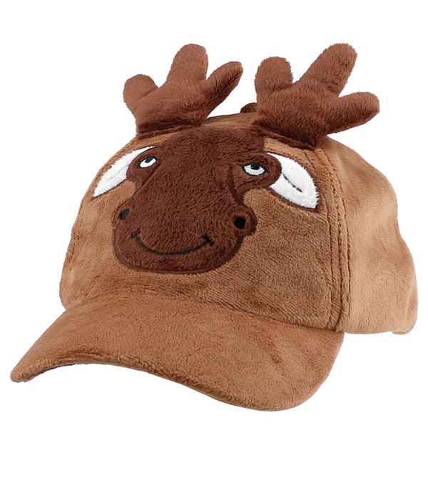 MOOSE EMBROIDERED CAP FAUX FUR -