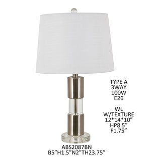 23.75IN TABLE LAMP, 2PCS PK/ 1.89'