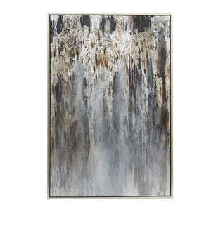 40" X 60" abstract with silver PS outer frame 1PK/5.27'