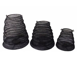 Mia Collapsable Metal Mesh Candle Holders,Set of 3