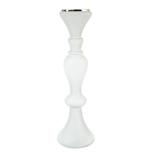 Lila Medium White Pillar Candle Holder
