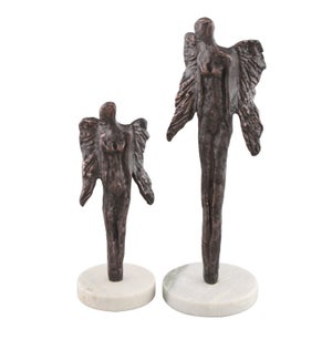 Gabrielle Sculptural Guardian Angel Statues,Set of 2