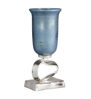 Medium Cobalt Free Style Sculpture Vase