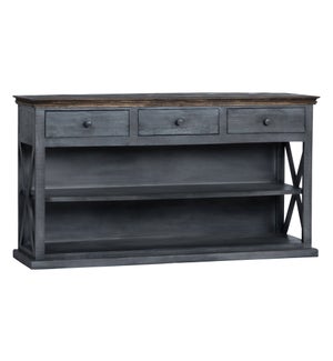 Open Console W/ 3 Drawers
