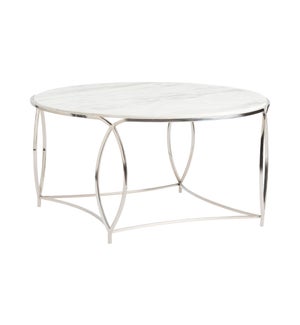 St. Claire Round Marble Cocktail Table