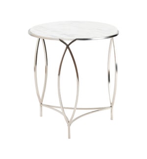 St. Claire Round Marble End Table