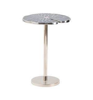 Blue Springs Metal Inlay Blue Accent Table