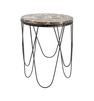 Baxter Black Agate Accent Table