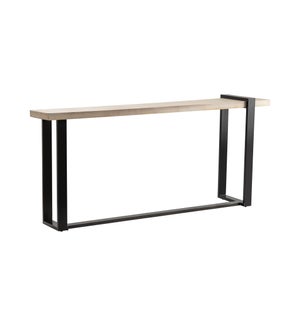 Matthews Metal and Wood Narrow Console Table