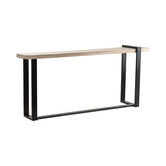 Matthews Metal and Wood Narrow Console Table