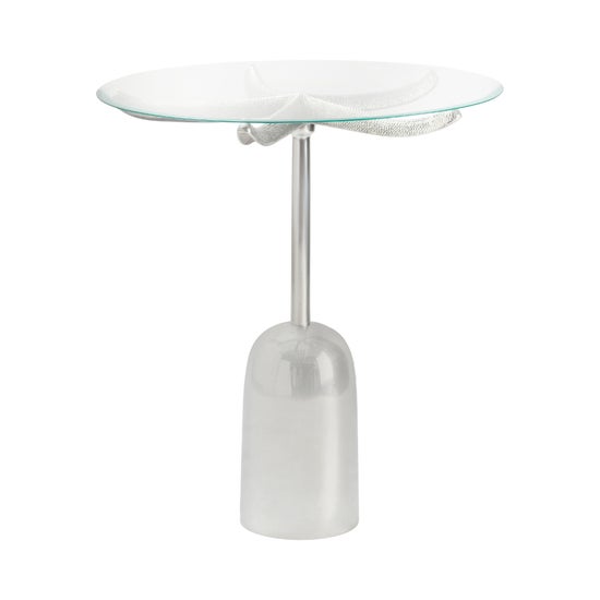 Outer Banks Metal and Glass Accent Table
