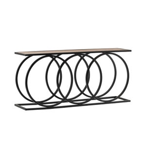 Bengal Manor 3 Metal Circles Console Table
