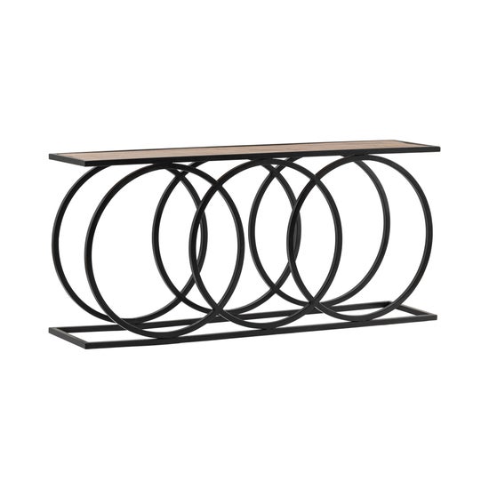 Bengal Manor 3 Metal Circles Console Table