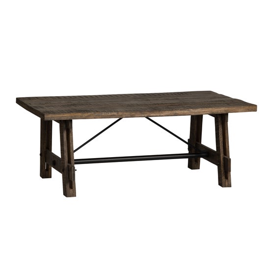 Crestview Collection Walden Mango Wood Rectangle Cocktail Table rustic