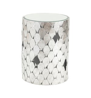 Silver Springs Metal and Mirror End Table