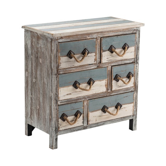 Nantucket 6 Drawer Weathered Wood Chest