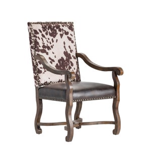 Mesquite Ranch Leather and Faux Cowhide Armchair