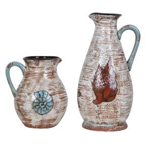 Coastal Shell Vases