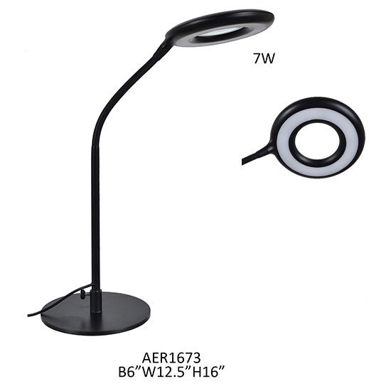 16 INCH LED MAGNIFYING GLASS TABLE LAMP,1PC 3A PK/ 0.46'